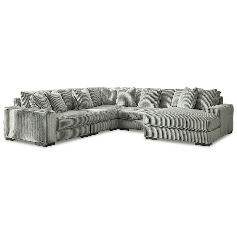 Signature Design by Ashley Lindyn - Sectionnel 5 places avec méridienne – 133 larg. x 133 prof. x 38 haut.