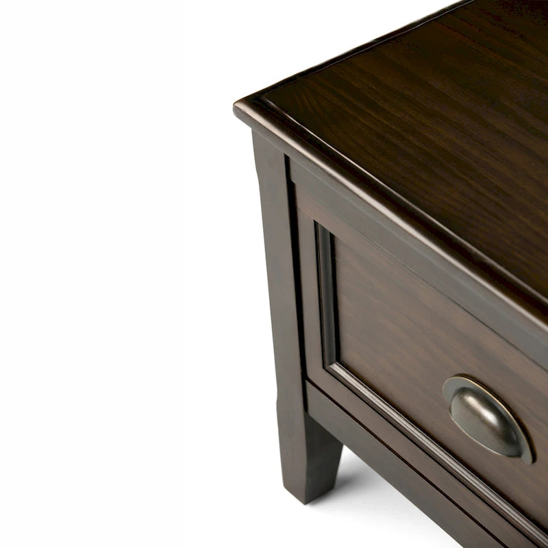 WYNDENHALL Portland Banc de rangement de transition en BOIS MASSIF de 42 pouces de large avec tiroirs – 42 pouces de large