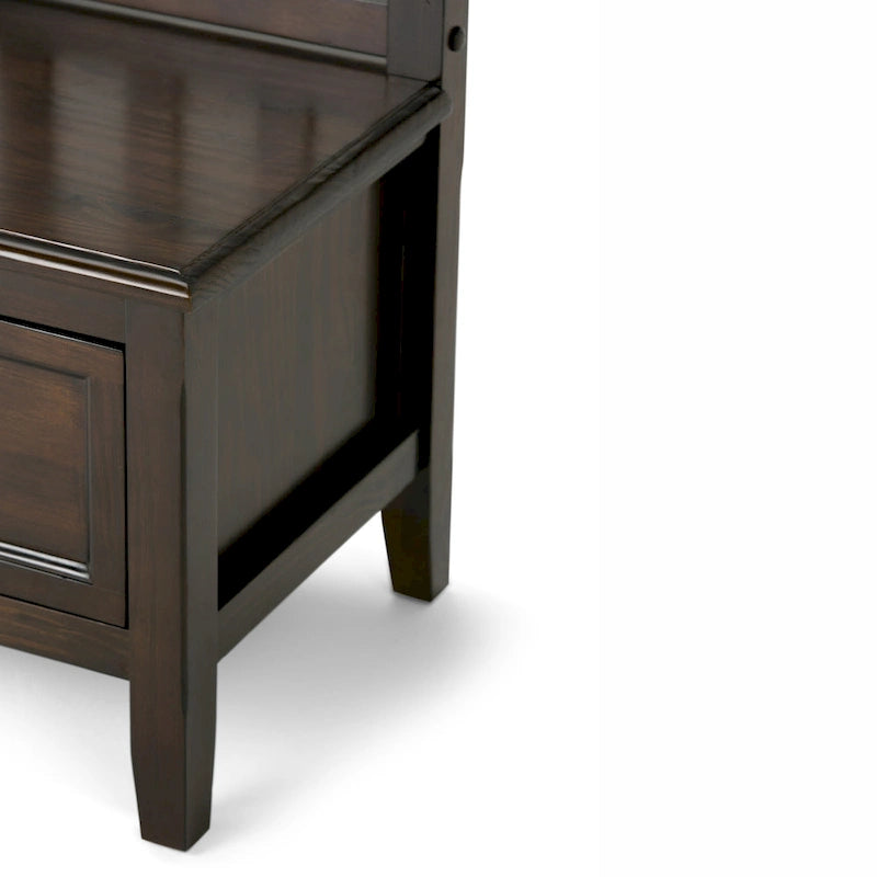 WYNDENHALL Portland Banc de rangement de transition en BOIS MASSIF de 42 pouces de large avec tiroirs – 42 pouces de large