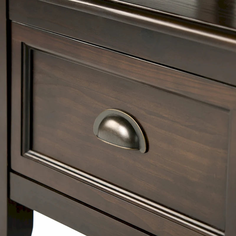 WYNDENHALL Portland Banc de rangement de transition en BOIS MASSIF de 42 pouces de large avec tiroirs – 42 pouces de large