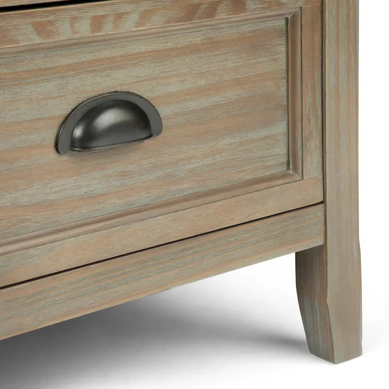 WYNDENHALL Portland Banc de rangement de transition en BOIS MASSIF de 42 pouces de large avec tiroirs – 42 pouces de large
