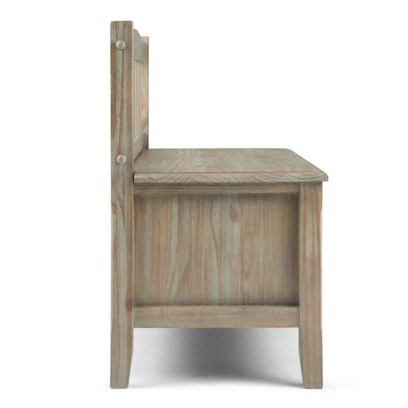 WYNDENHALL Portland Banc de rangement de transition en BOIS MASSIF de 42 pouces de large avec tiroirs – 42 pouces de large
