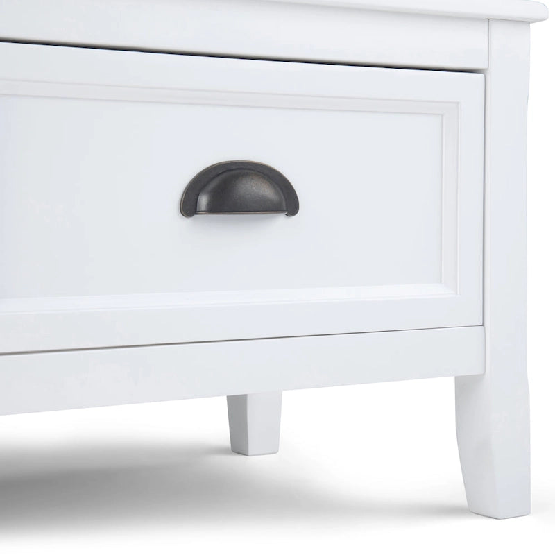 WYNDENHALL Portland Banc de rangement de transition en BOIS MASSIF de 42 pouces de large avec tiroirs – 42 pouces de large