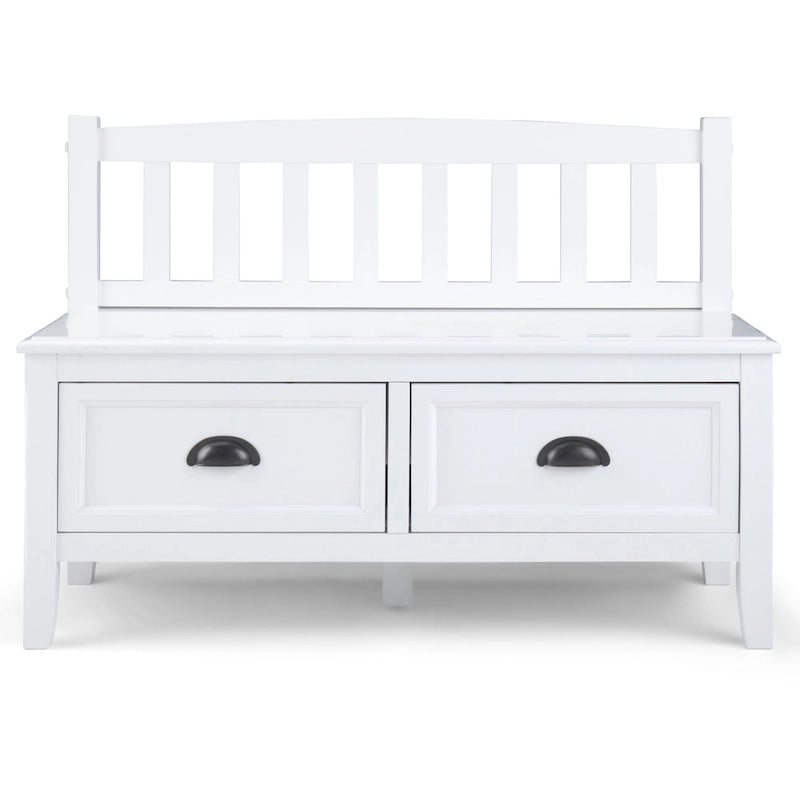 WYNDENHALL Portland Banc de rangement de transition en BOIS MASSIF de 42 pouces de large avec tiroirs – 42 pouces de large