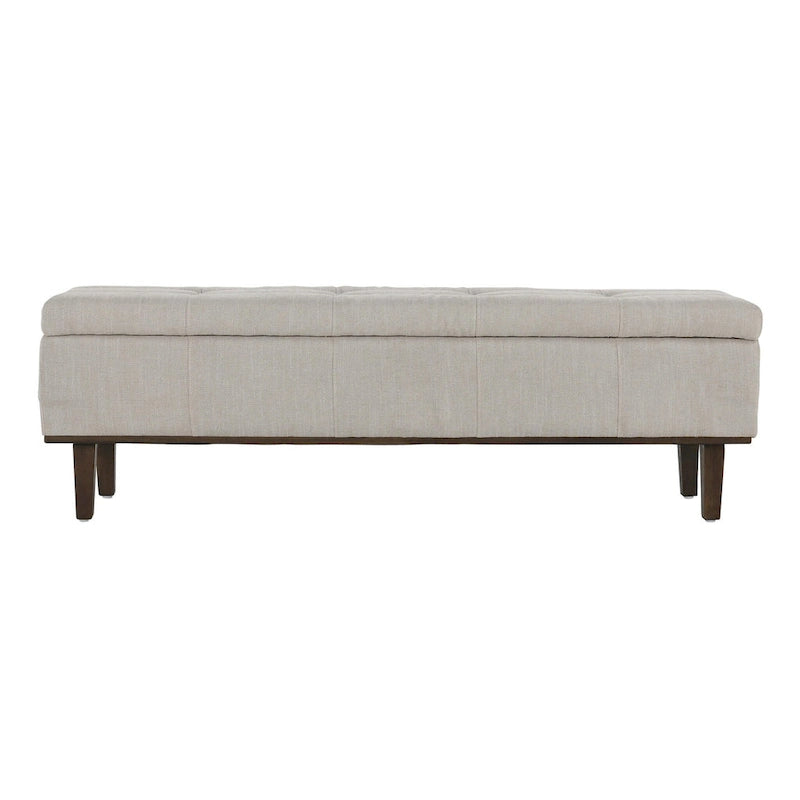 Banc de rangement capitonné Louise, beige clair 54 par Kosas Home