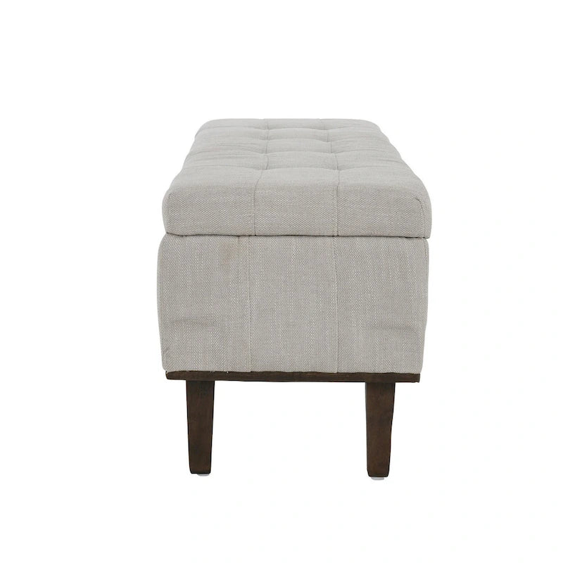 Banc de rangement capitonné Louise, beige clair 54 par Kosas Home