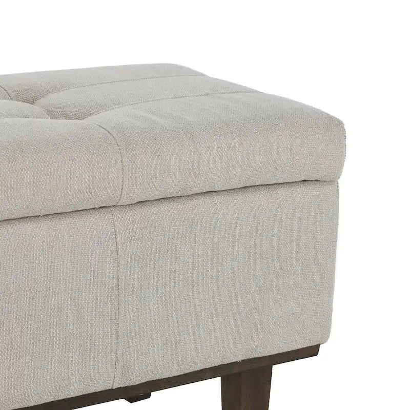 Banc de rangement capitonné Louise, beige clair 54 par Kosas Home