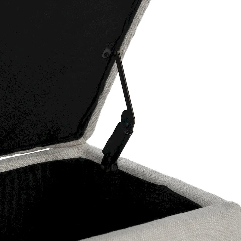 Banc de rangement capitonné Louise, beige clair 54 par Kosas Home