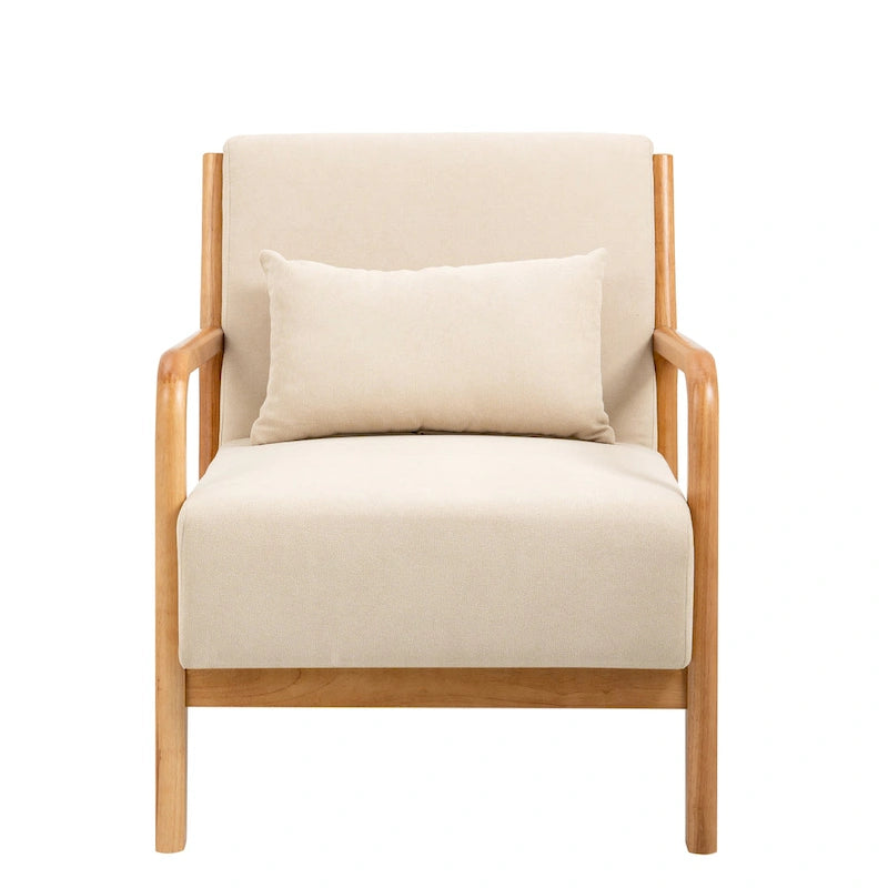 Lot de 2 fauteuils d'appoint rembourrés Leon Mid-Century Modern