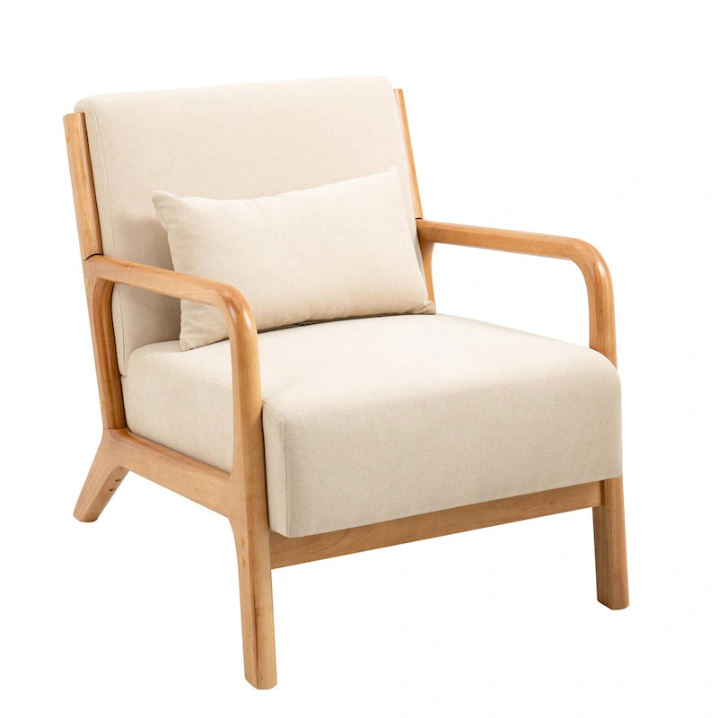 Lot de 2 fauteuils d'appoint rembourrés Leon Mid-Century Modern