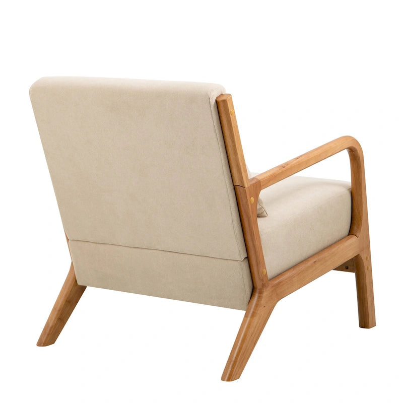 Lot de 2 fauteuils d'appoint rembourrés Leon Mid-Century Modern