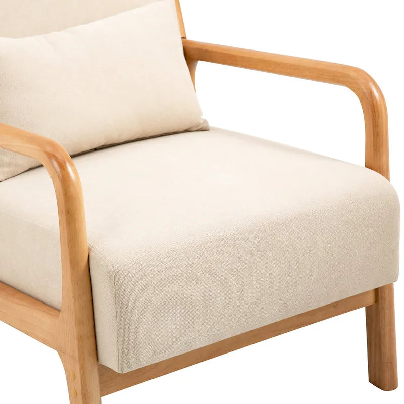 Lot de 2 fauteuils d'appoint rembourrés Leon Mid-Century Modern