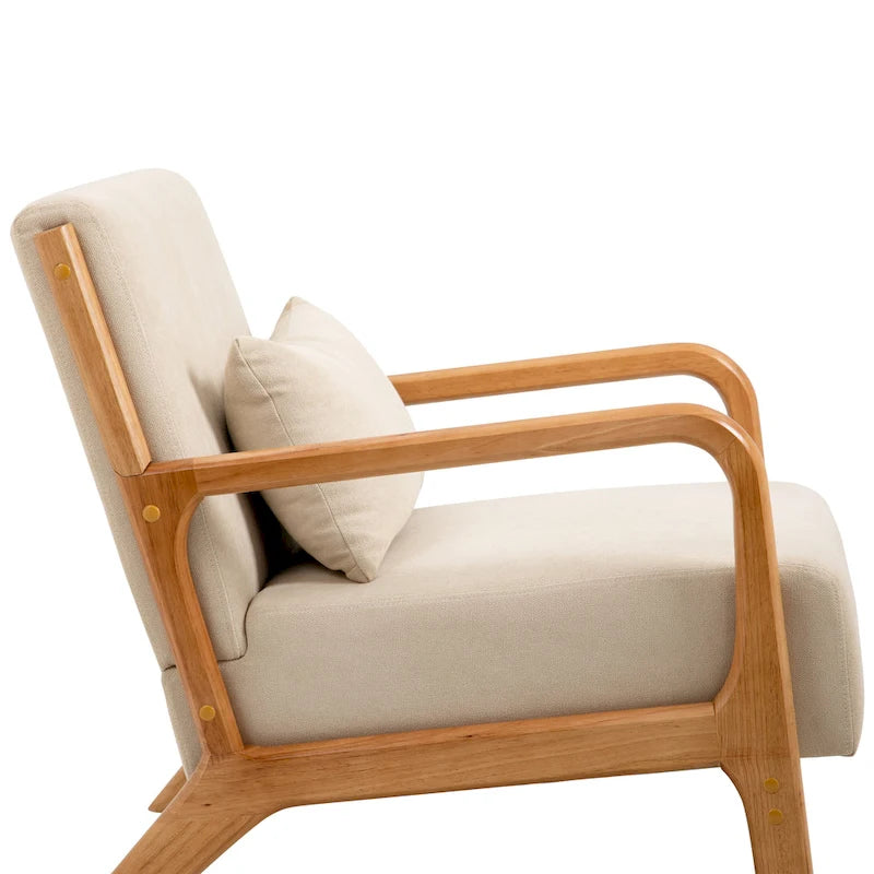 Lot de 2 fauteuils d'appoint rembourrés Leon Mid-Century Modern
