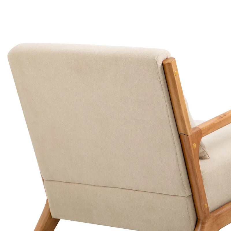 Lot de 2 fauteuils d'appoint rembourrés Leon Mid-Century Modern
