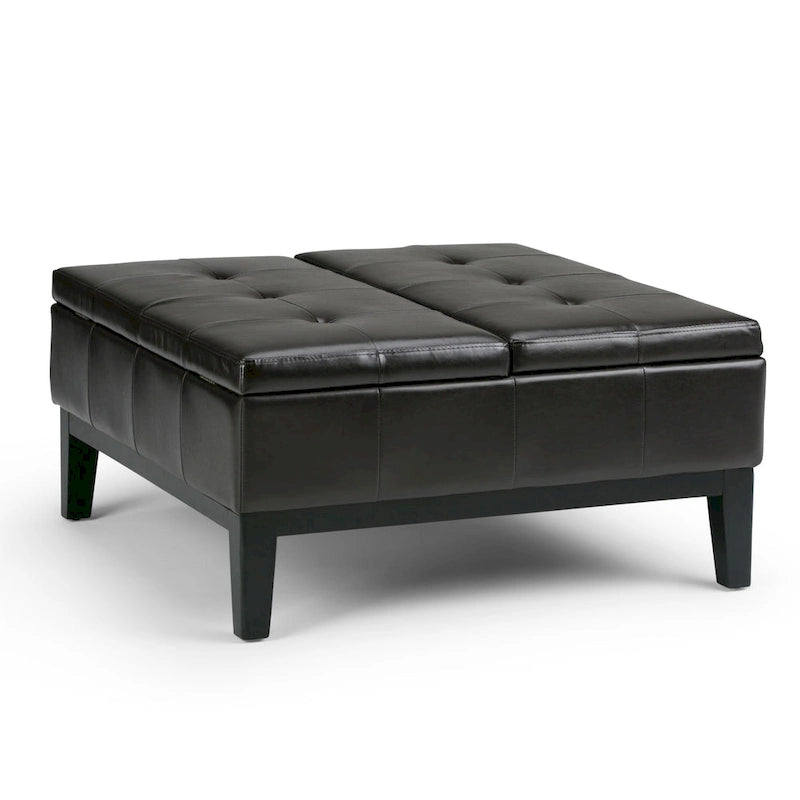 WYNDENHALL Lancaster Pouf de table carré contemporain de 36 po de large