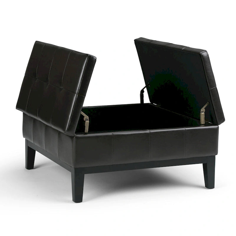 WYNDENHALL Lancaster Pouf de table carré contemporain de 36 po de large