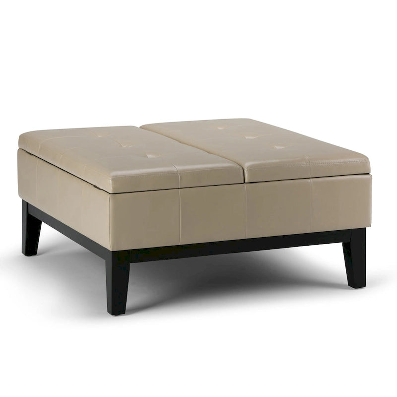 WYNDENHALL Lancaster Pouf de table carré contemporain de 36 po de large