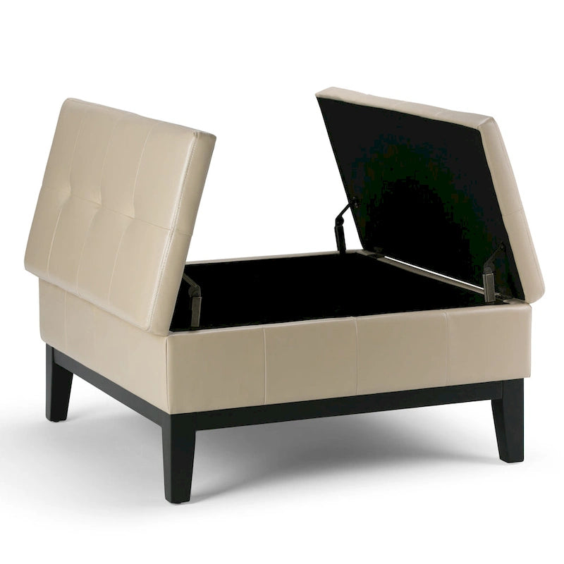 WYNDENHALL Lancaster Pouf de table carré contemporain de 36 po de large