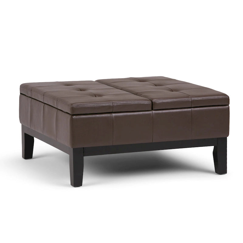 WYNDENHALL Lancaster Pouf de table carré contemporain de 36 po de large