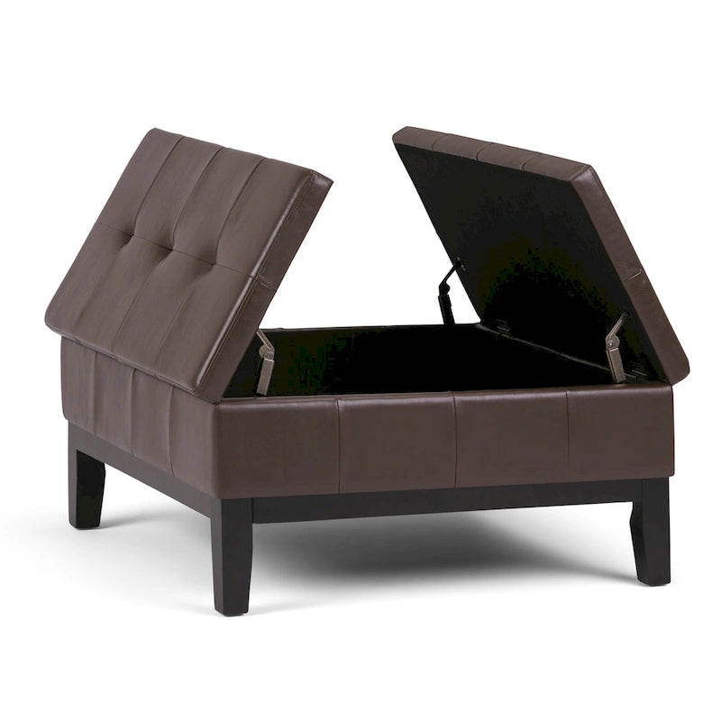 WYNDENHALL Lancaster Pouf de table carré contemporain de 36 po de large