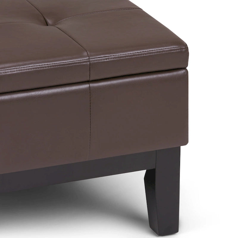 WYNDENHALL Lancaster Pouf de table carré contemporain de 36 po de large
