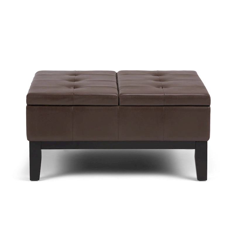 WYNDENHALL Lancaster Pouf de table carré contemporain de 36 po de large
