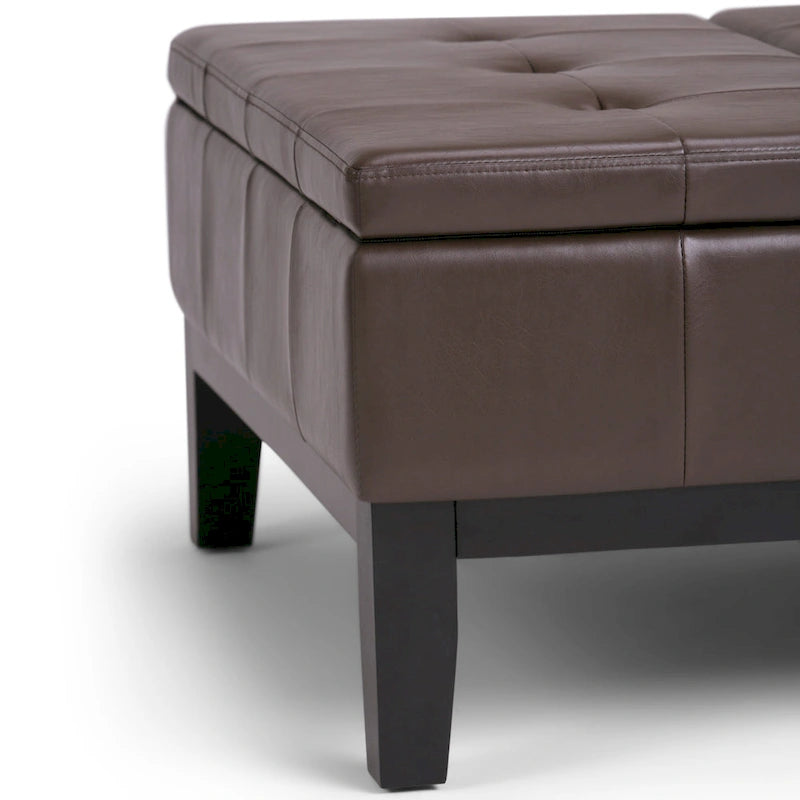 WYNDENHALL Lancaster Pouf de table carré contemporain de 36 po de large