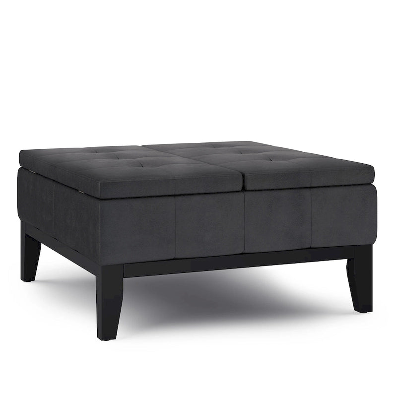 WYNDENHALL Lancaster Pouf de table carré contemporain de 36 po de large