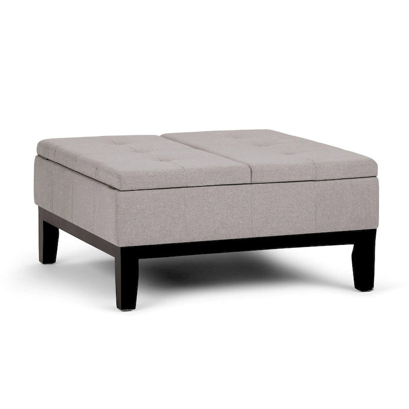 WYNDENHALL Lancaster Pouf de table carré contemporain de 36 po de large