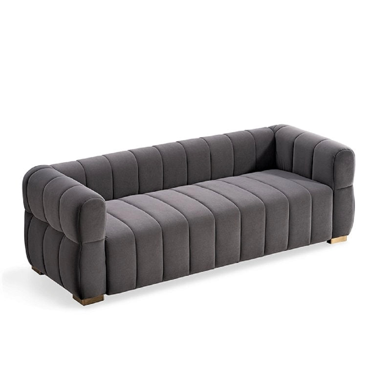 Canapé Carlan 89 en velours style Tuxedo
