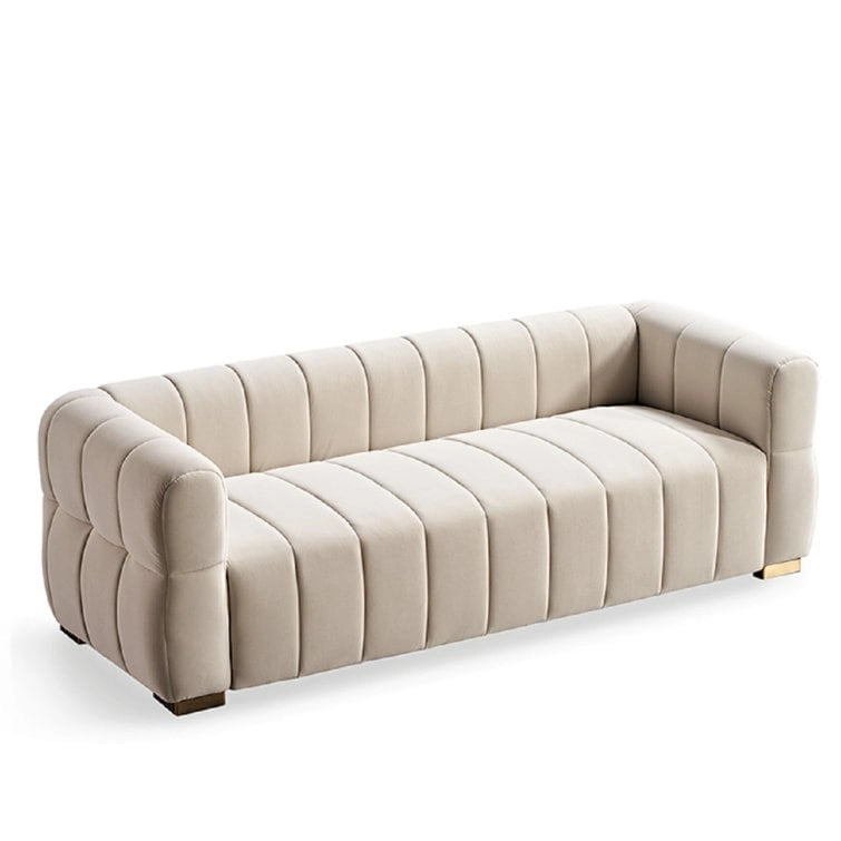 Canapé Carlan 89 en velours style Tuxedo