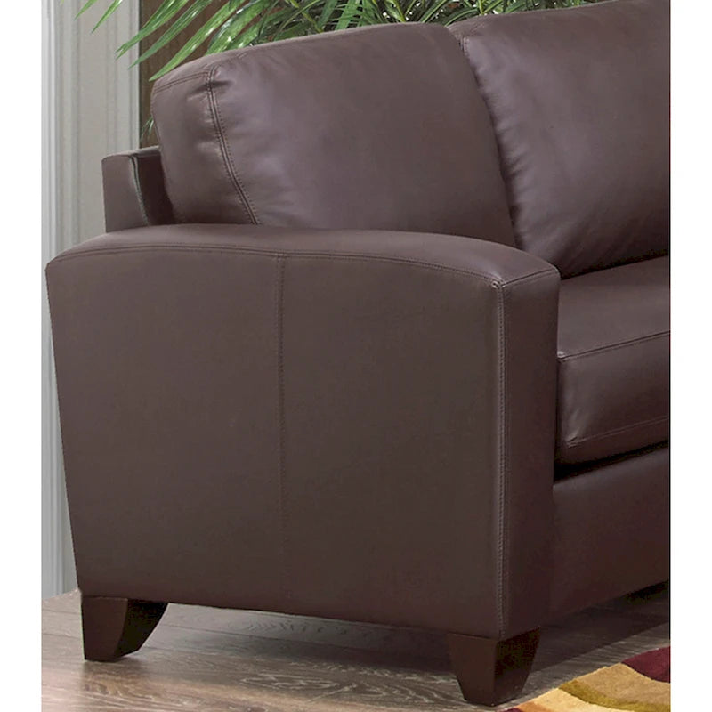 Ensemble canapé et fauteuil en cuir pleine fleur italien Bryce