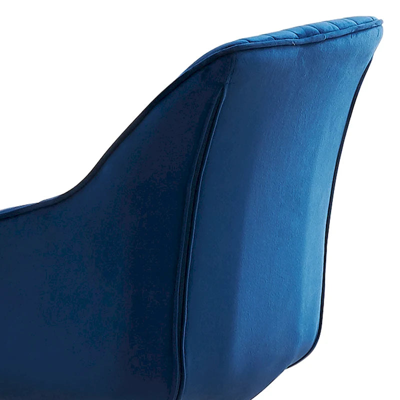 Lot de 2 chaises de salle à manger pivotantes en velours Art Leon avec pieds dorés