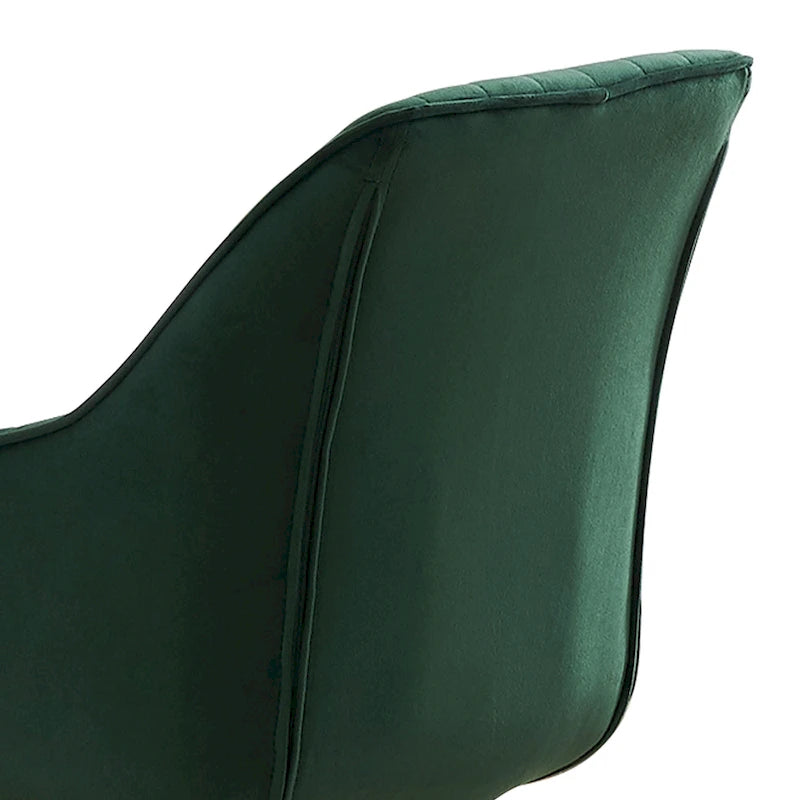 Lot de 2 chaises de salle à manger pivotantes en velours Art Leon avec pieds dorés