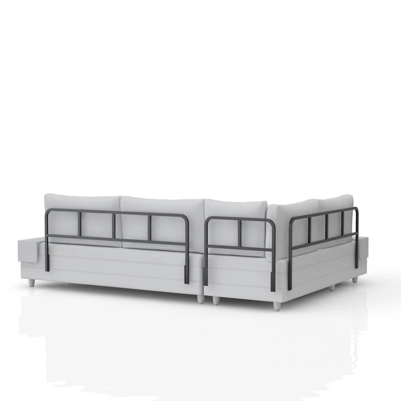 Canapé d'angle Sagopa Modern avec cadre en métal et assise en mousse
