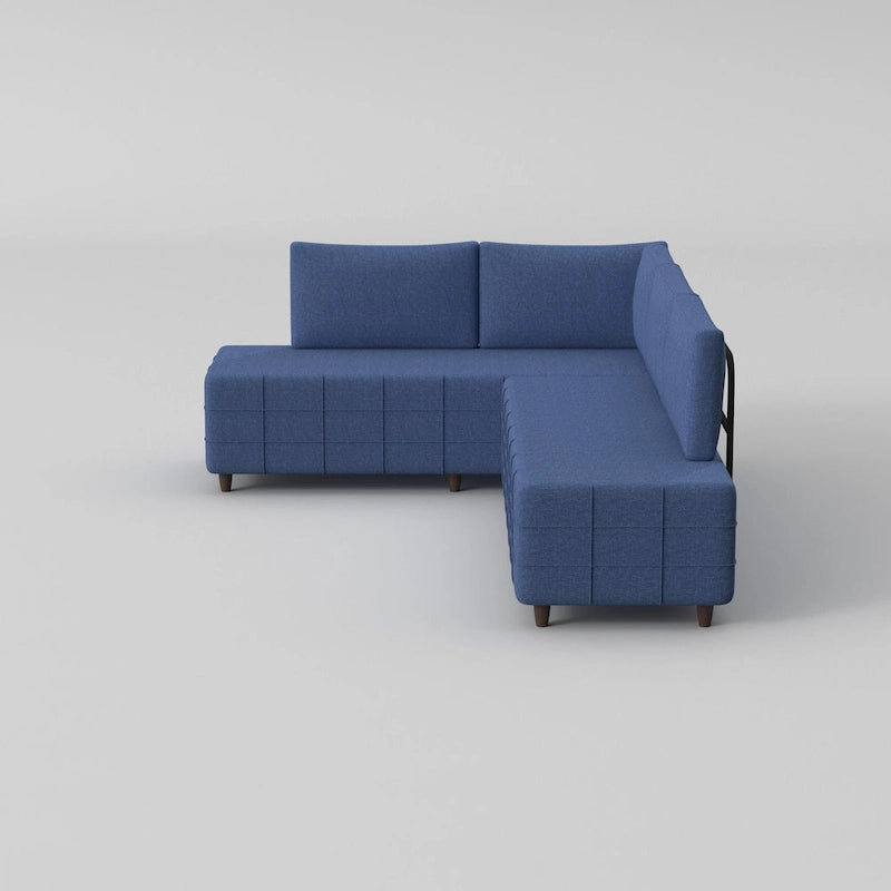 Canapé d'angle Sagopa Modern avec cadre en métal et assise en mousse