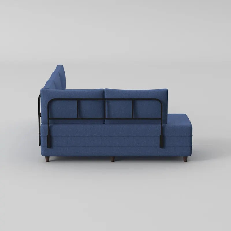 Canapé d'angle Sagopa Modern avec cadre en métal et assise en mousse