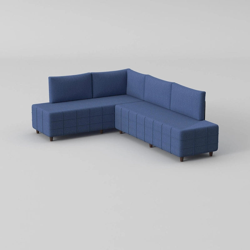 Canapé d'angle Sagopa Modern avec cadre en métal et assise en mousse