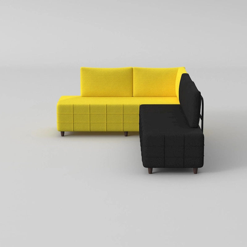 Canapé d'angle Sagopa Modern avec cadre en métal et assise en mousse