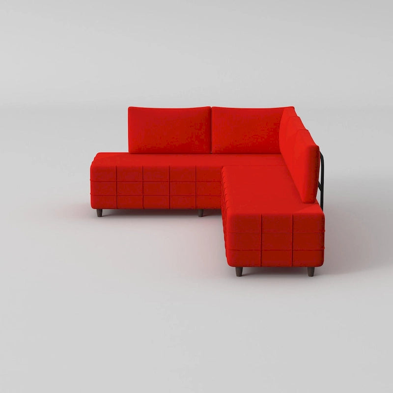 Canapé d'angle Sagopa Modern avec cadre en métal et assise en mousse