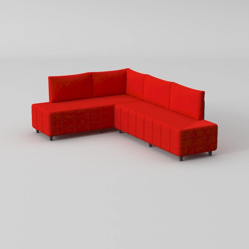 Canapé d'angle Sagopa Modern avec cadre en métal et assise en mousse