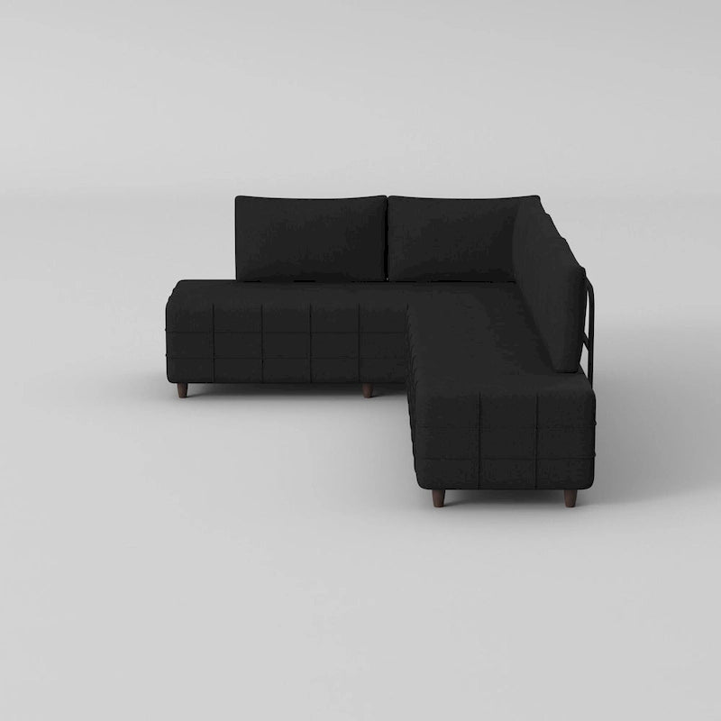 Canapé d'angle Sagopa Modern avec cadre en métal et assise en mousse