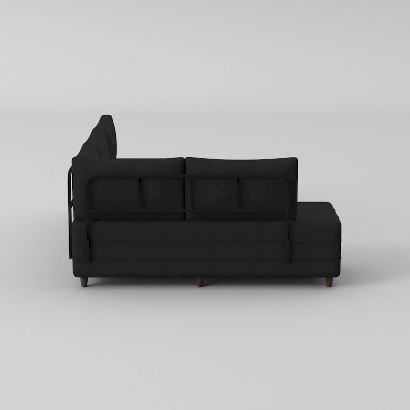 Canapé d'angle Sagopa Modern avec cadre en métal et assise en mousse