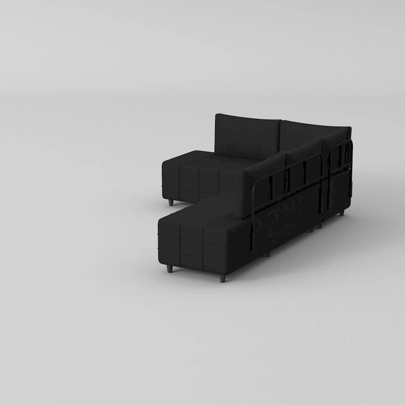 Canapé d'angle Sagopa Modern avec cadre en métal et assise en mousse