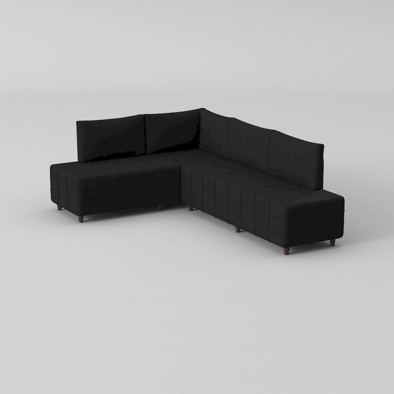 Canapé d'angle Sagopa Modern avec cadre en métal et assise en mousse