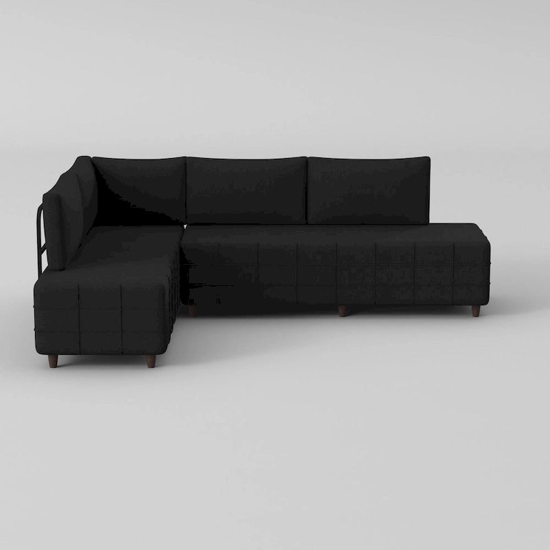 Canapé d'angle Sagopa Modern avec cadre en métal et assise en mousse