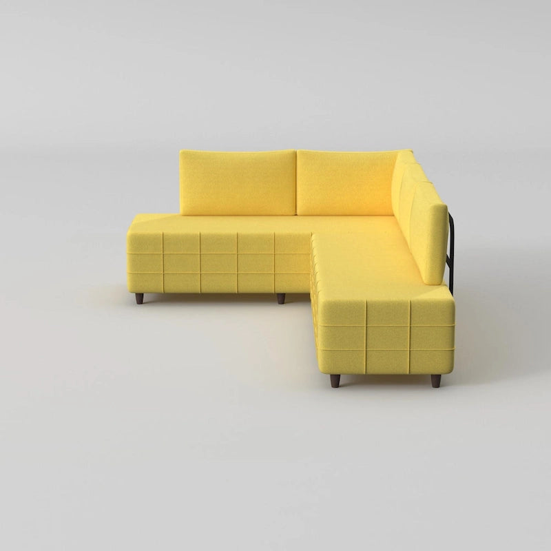 Canapé d'angle Sagopa Modern avec cadre en métal et assise en mousse