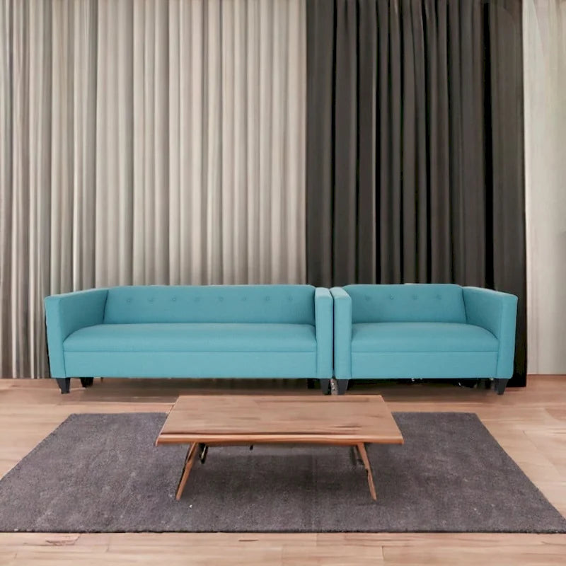 Coast to Coast Sofas - Ensemble Canapé et Causeuse Contemporains - Cadre en Bois Massif Rembourré en Polyester et Nylon