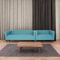 Coast to Coast Sofas - Ensemble Canapé et Causeuse Contemporains - Cadre en Bois Massif Rembourré en Polyester et Nylon