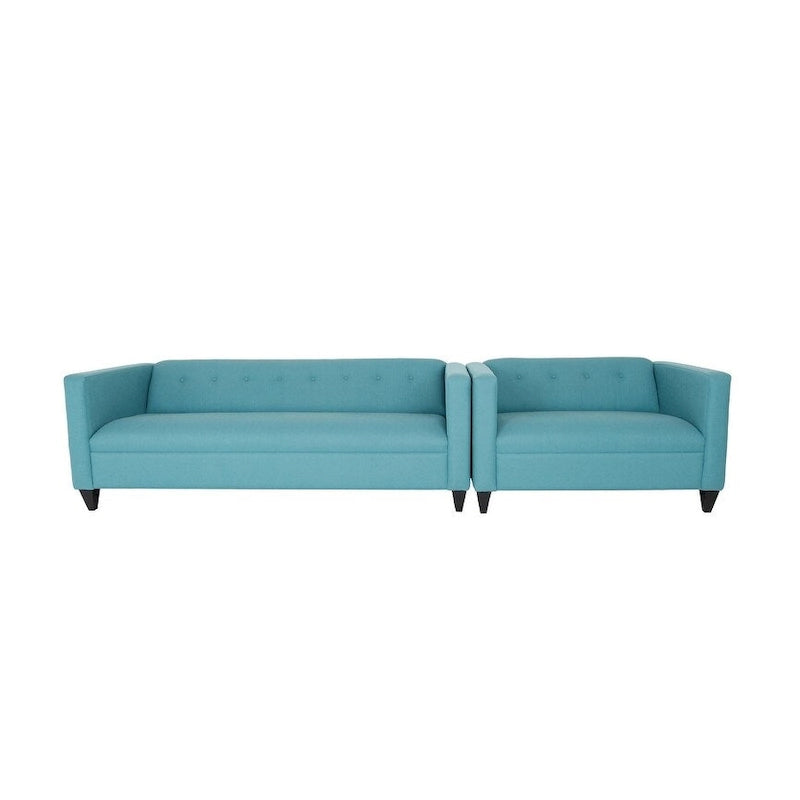 Coast to Coast Sofas - Ensemble Canapé et Causeuse Contemporains - Cadre en Bois Massif Rembourré en Polyester et Nylon